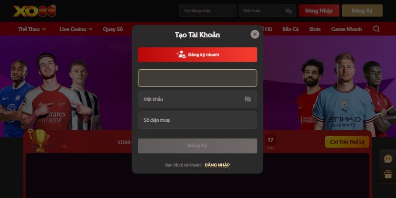 Bốn bước nhận thưởng khuyến mãi giải đấu thể thao